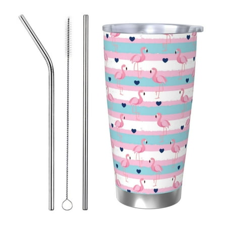 

Coaee Flamingo1 for 20oz Insulated Kettle Water Bottle For Running Hiking Cycling Climbing Men S Woman Insulated Water Bottle-Straw Three-piece Set