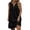 Black, variant on Plus Size Dresses For Women Linen Cotton Sleeveless Dress Above Knee Length Women Dresses V Neck Button Decor Summer Dress Casual Shift Sundress