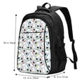 thumbnail image 5 of Pofeuu Colorful Hat Snowman Print Storage Laptop Backpack with USB Charging Port[Water Resistant] College Computer Bookbag Fits, 5 of 7