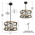 thumbnail image 3 of LNC 4-Light Farmhouse Chandelier with Seeded Glass LED Kitchen Island Light, 3 of 11