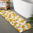 thumbnail image 2 of White Yellow Sunflower Pattern Bathroom Rugs Mat,Non Slip Microfiber Bathroom Rug,Rubber Backing,Soft Bathroom Mats for Bathroom Floor,Tub and Shower,47x17in(120x43cm), 2 of 5