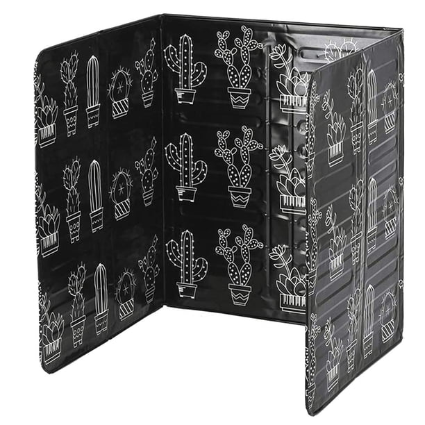Escudo antisalpicaduras Aceite de cocina Protector contra salpicaduras Deflector Placa Barrera Negro