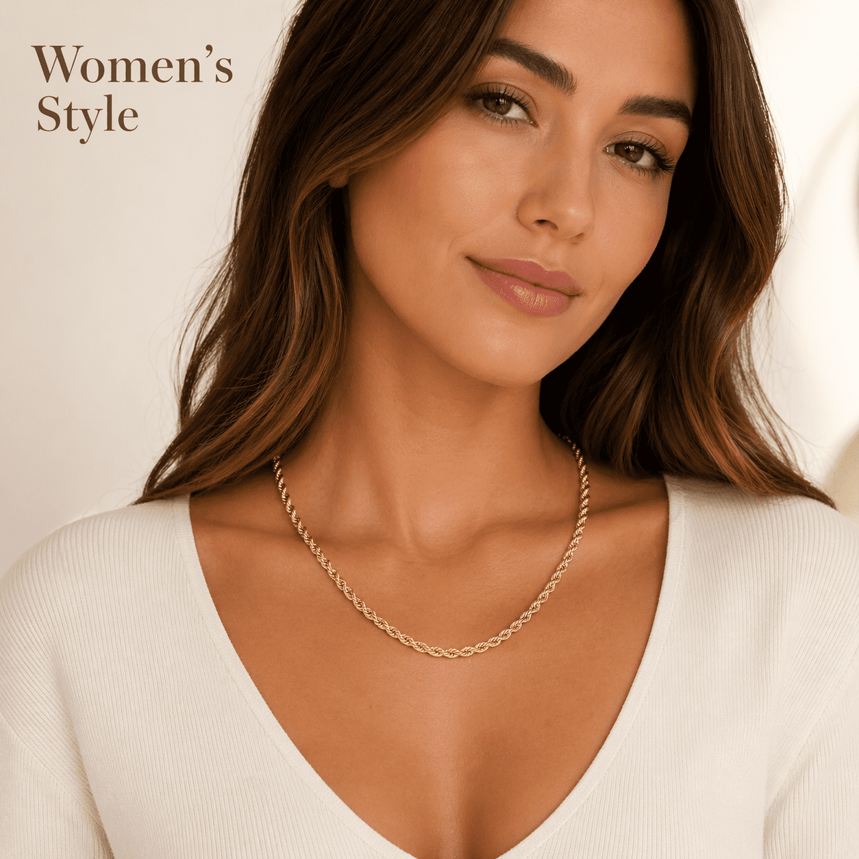 Bling Trax 14K Gold Filled Rope Chain Necklace, Cadena de Oro 3.8mm Diamond Cut Gold Chain for Men and Women, 24 Inch