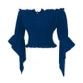 thumbnail image 2 of Blusa Mingyuezai Renaissance Peasant con hombros descubiertos para mujer, 2 of 6
