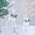 thumbnail image 4 of Flocking Christmas Wreath Plush Reindeer Cute Plastic Christmas Elk Pendants Festive Reusable Xmas Tree Hanging Ornaments, 4 of 5