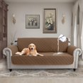 thumbnail image 4 of CHUANK 100% Waterproof Couch Covers Non-Slip Sofa Cover with Elastic Straps&Silicone Backing Furniture Protector Covers Sofa Slipcovers for Kids Pets Dogs  Gray  Sofa (Three-couch Sofa), 4 of 9