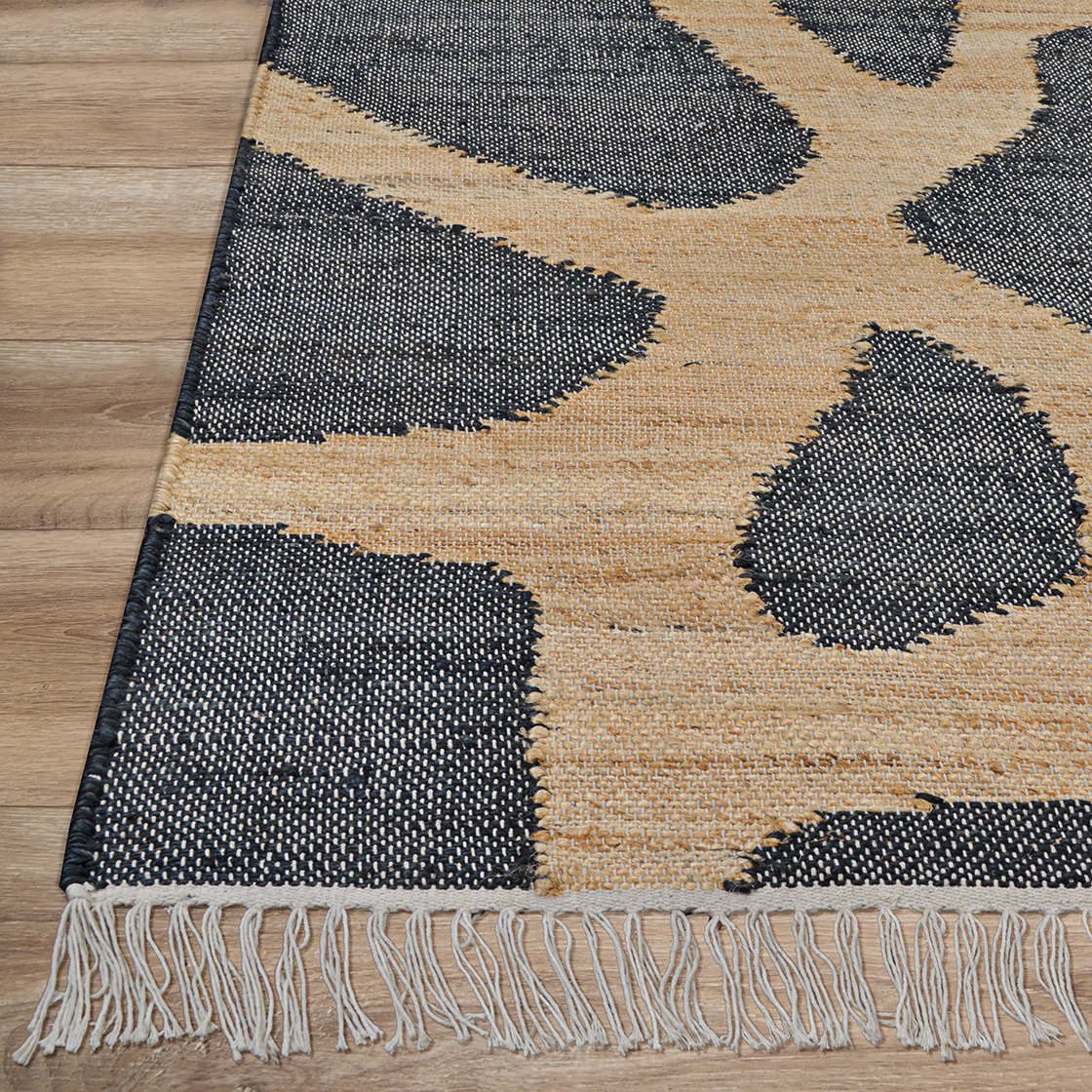 Couristan Cosmoros Karo 6' x 9' Natural-Black Area Rug