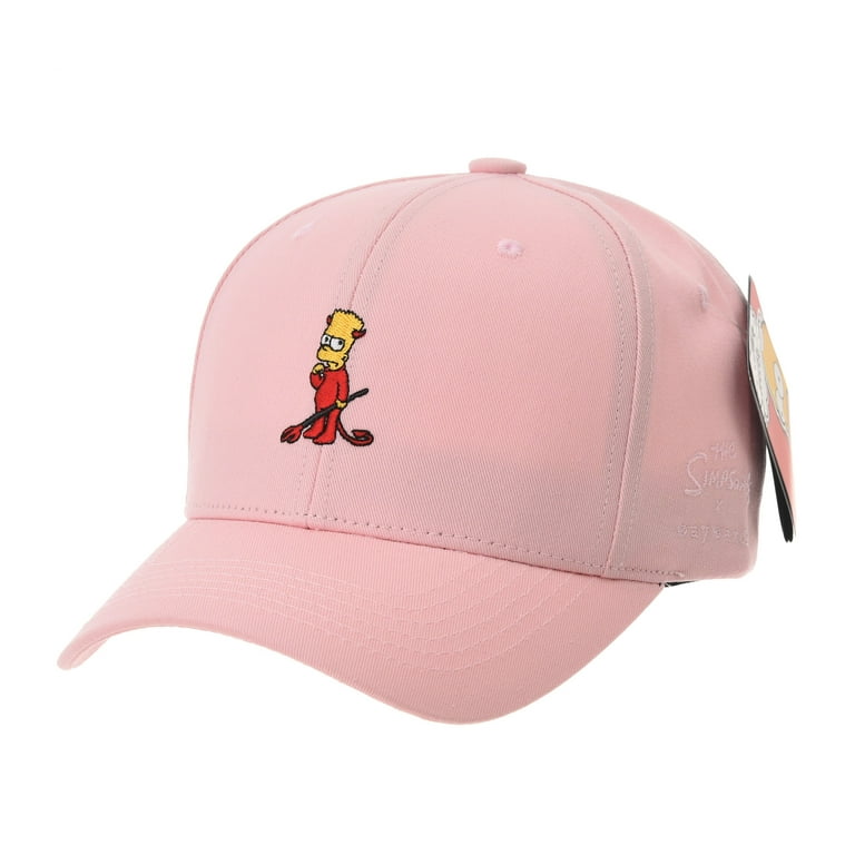 WITHMOONS The Simpsons Ball Cap Red Devils Bart Simpson HL1754 (Pink)