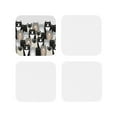 thumbnail image 2 of Kll Square Drink Coasters Set Of 4,Pu Leather Absorbent Coasters Set Decorative Coffee Cup Coasters Housewarming Gift For Home Decor-Colors Cats, 2 of 9