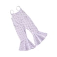 thumbnail image 3 of Qiylii Kid Suspender Jumpsuit with Flower Print, Ruffle Hem High Waist, 3 of 7