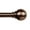 Plated Oil Rubbed Bronze, variant on Lumino 1" Plated Oil Rubbed Bronze Classic Ball Adjustable Single Curtain Rod Set, 42"-120"