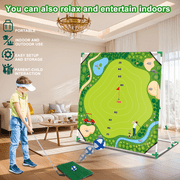 Plustopoy Golf Chipping Game, Sticky Outdoor Portable Velcro Target Practice Set , Hitting Mat for Adults and Kids