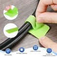 thumbnail image 2 of Uxcell 100-Pack Hook and Loop Cable Ties, 3.5 x 1.1 Inch Enhanced Self-Adhesive Cord Organizer for Desk [Green], 2 of 7