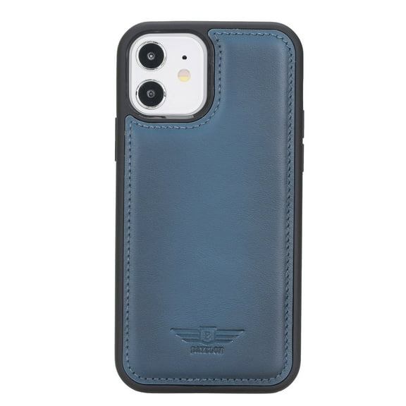 iPhone 12 - 12 Pro 6.1" Handcrafted Full Grain Leather Flexible Snap-on Back Cover Case