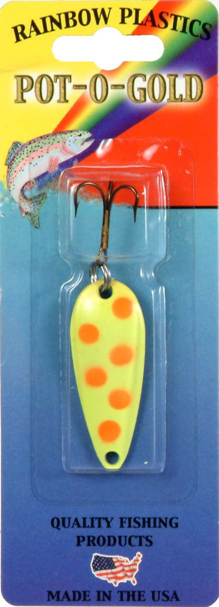 Double X Tackle Pot-o-gold Bass & Trout Spoon Fishing Lure, Frog