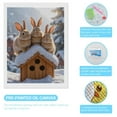 thumbnail image 3 of Diamond Art Kit for Adults, Bunnies Snow Wood House Winter Morning Diamond Painting for Adults Beginners, 5D DIY Diamond Art Painting Kits, Colorful Diamond Painting Craft for Home Decor 12x16, 3 of 7