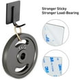 thumbnail image 3 of 4 Pack Stainless Steel Self Adhesive Hooks Heavy Duty Sticky Hooks Extra Strong, Door Wall Coat Hooks, Bathroom Towel Hooks For Hanging Coat Bag Towel Hat Kitchen Supplies, No Drilling - Black, 3 of 6
