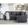 thumbnail image 3 of BSHTI L-Shaped Sofa with Pull-Out Sofa Bed,Corner Sofa,Living Room Furniture Set,Sleeper Sofa Bed,Corner Seat for Two with Broaching Sofa,Rivet DeChenille,Gray, 3 of 18