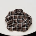 thumbnail image 3 of MXIEZI Kids Baby Boys Button down Shirt 1-7Y Toddler Long Sleeve Stripes Shirts Tees Tops Classic Casual Spring Fall Clothes, 3 of 7