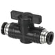 thumbnail image 1 of Válvula de bola neumática Uxcell 5/16", accesorios de conexión rápida, accesorios de tubo para control de flujo de aire, negro 1 pieza, 1 of 6