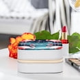 thumbnail image 6 of Flamingo Square Portable Jewelry Box Organizer for Rings, Earrings, Necklaces, Bracelets, Girls, Women, 6 of 7
