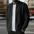 thumbnail image 2 of RXMEKW Short Sleeve Cardigan, Mens Casual Jacket with Zipper, 2 of 7