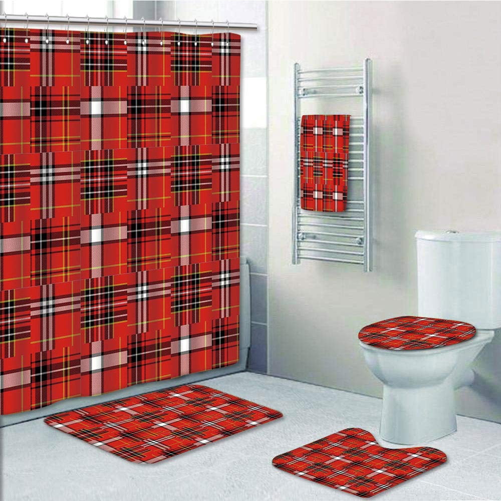 PRTAU Red Plaid Traditional Tartan European Culture Inspiration