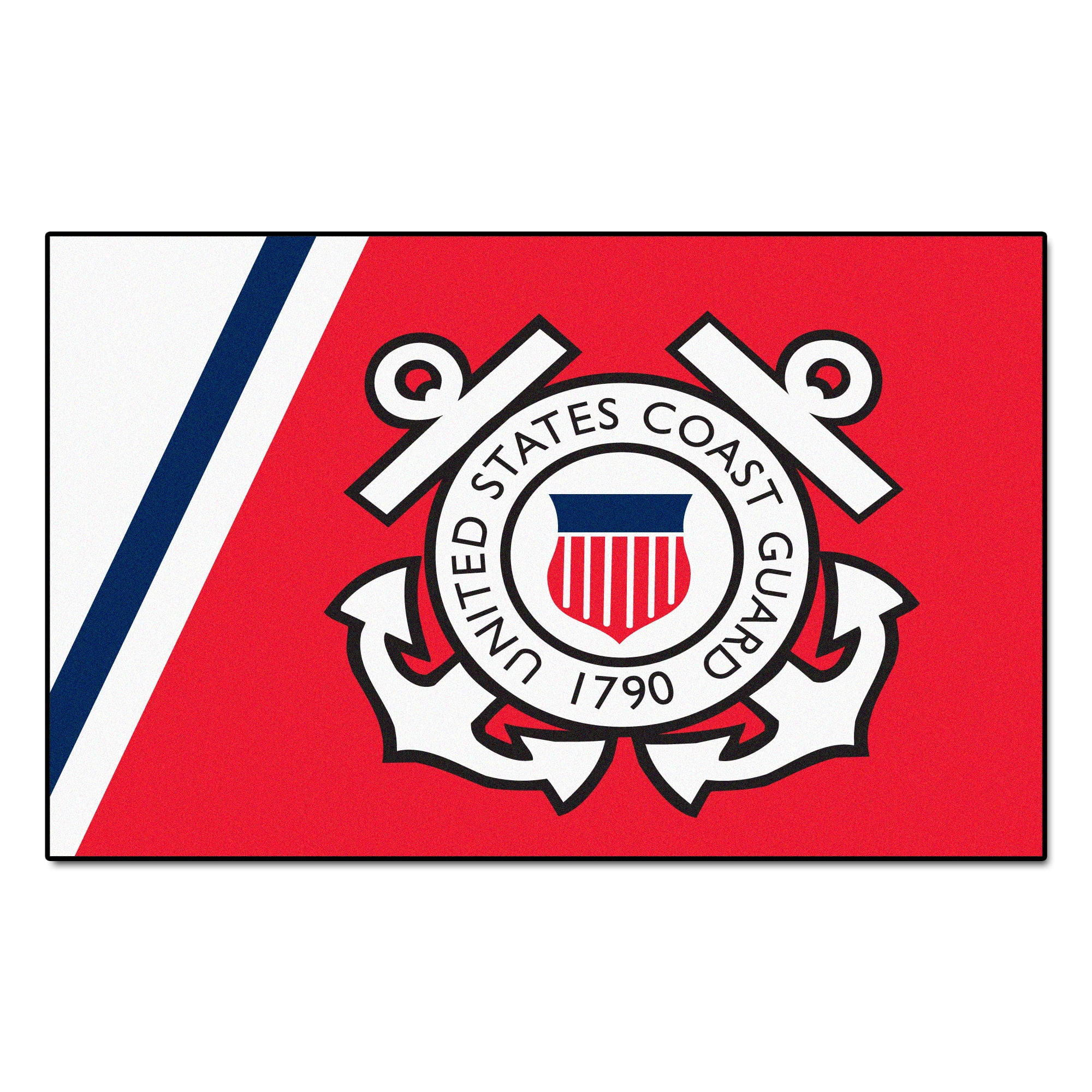 9554 Fanmats MIL U S Coast Guard 59 5 Inch X 88 Inch Nylon Face 9554-fanmats-mil-u-s-coast-guard-59-5-inch-x-88-inch-nylon-face