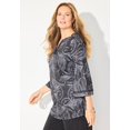 thumbnail image 2 of Catherines Women's Plus Size Crochet Detail Bell Sleeve Top, 2 of 4