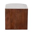 thumbnail image 5 of Sagebrook Home Modern Neutral Wood/Marble Brown 20" Half Round Side Accent Table - 20" x 20" x 20", 5 of 9