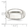 thumbnail image 3 of Auriga Sterling Silver 5 mm Half Round Band for Mens Size 13, 3 of 6