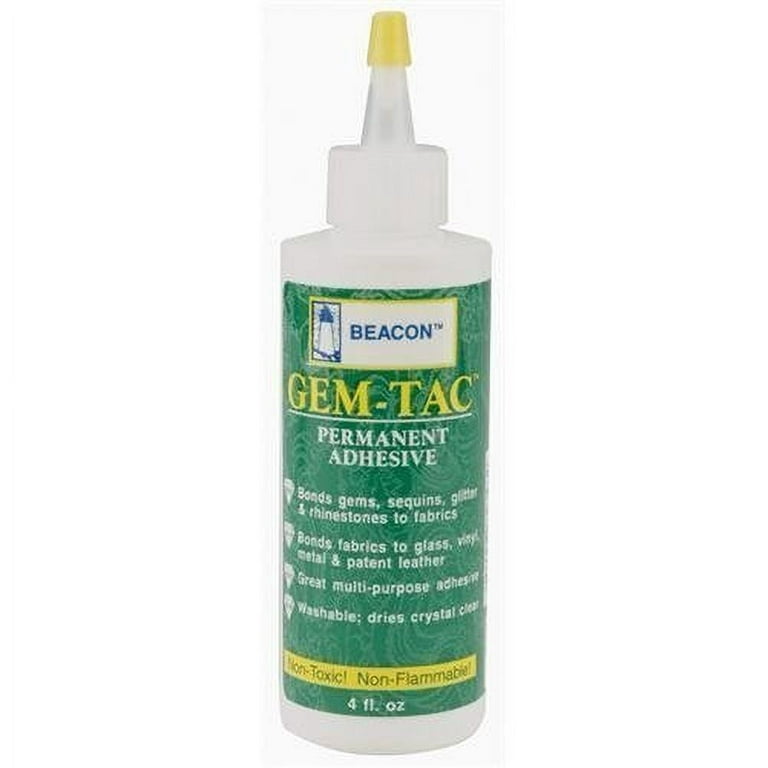 BEACON Gem-Tac Premium Quality Adhesive for Securely Bonding Rhinestones  and Gems - Water-Based, UVA Resistant, 4-Ounce