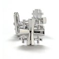 thumbnail image 4 of Jerusalem Cross Cufflinks Silver Platted 3D Cutout Design Five Fold Cross Christain Cross Symbol Religious  Gift Cuff Links Silver Cufflinks, 4 of 7