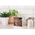 thumbnail image 4 of Home With Dog Brown Woodgrain Dog 5 x 5 Wood Tabletop Sign Plaque, 4 of 4