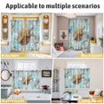 thumbnail image 6 of Sea Turtle Coastal Kitchen Curtains 63 Inch Length, Teal Nautical Starfish Botanical Grommet Top Bedroom Living Room Curtains, Light Filtering Cafe Curtain Drapes 2 Panels Set 84''x63'', 6 of 9