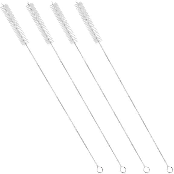 BPPEG 4-Pack Metal Straw Cleaner - Extra Long Stainless Steel Portable Brush for Cleaning Reusable Drinking Straws,Water Bottles and Pipes (12 in)