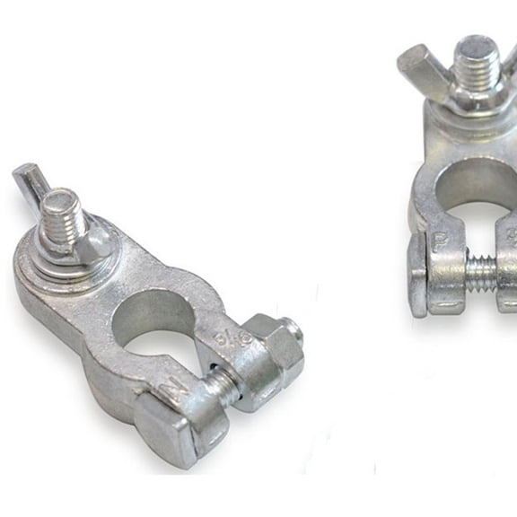 Luxshiny 1 Pair -Plated Battery Terminal Connectors Metal Replacement for Car Wiring and Electrical Systems