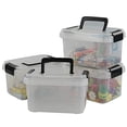 thumbnail image 2 of Teyyvn Plastic Mini Latch Box, Storage Bin with Locking Lids(Pack of 4, 2 L, Clear), 2 of 4