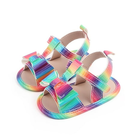 

Cathalem See Sandals Baby Girls Single Shoes Bow Tie First Walkers Shoes Toddler Sandals Princess Toddler Girl Slides Green 12 Months