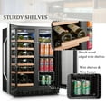 thumbnail image 6 of Lanbo  24 inch 18 Bottle 55 Cans Under Counter Dual Zone Wine Cooler Beverage Refrigerator, 6 of 16