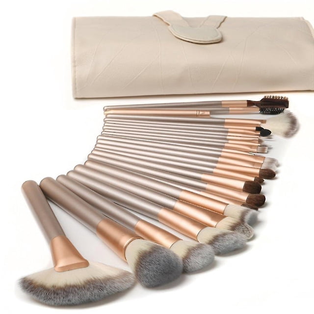Las herramientas cosméticas profesionales de los cepillos del maquillaje fijadas con ruedan para arriba el bolso 18pcs