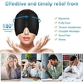 thumbnail image 4 of Capuchon de Gel pour Migraine, Pack Chaud Réutilisable à 180°, Noir, 4 of 5