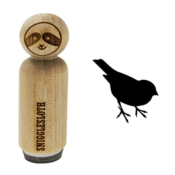Sparrow Bird Solid Rubber Stamp for Scrapbooking Crafting Stamping - Mini 1/2 Inch