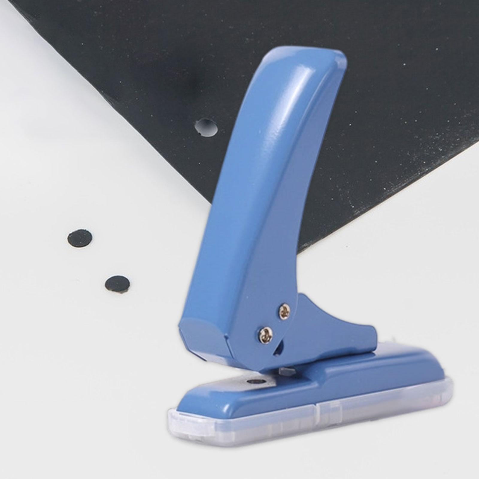Single Hole Punch Handheld Paper Puncher Skid Resistant Base Large Capacity for Art Projects