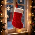 thumbnail image 3 of 6 Pack Christmas Stockings, 15.75 Inch Velvet Christmas Stocking with White , Xmas Hanging Stocking Decor for Fireplace Home Holiday Party, 3 of 5