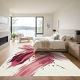 thumbnail image 3 of ODIKA 4'x6' Machine Washable Non-Slip Area Rug, Abstract Burgundy High Traffic Rug, Pink, 1173436, 3 of 7