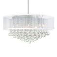 thumbnail image 3 of CWI Lighting Radiant 12 Light Drum Shade Metal Chandelier in Chrome, 3 of 8