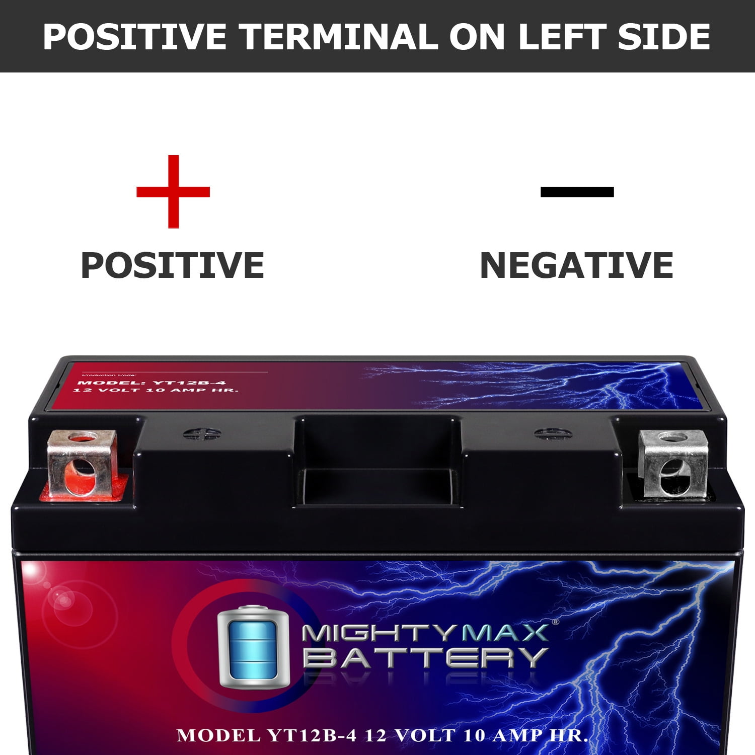 YT12B-4 12V 10Ah Battery Replaces Kawasaki Ninja ZX10R ZX1000 04