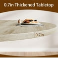 thumbnail image 5 of Round Dining Table for 6, LEGAHOME 47.0in Kitchen Dining Table with Pedestal Base, Wood Circle Pedestal Table for Dining Room, Natural Wood(Only Table), 5 of 8
