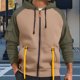 thumbnail image 1 of pstuiky Camisas para hombre de manga larga, Blusa/camiseta informal de manga larga con capucha y bolsillo con cremallera para hombre, color liso camisetas de hombre l, 1 of 4